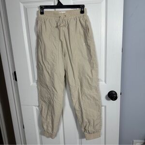Wilo the Label parachute joggers, nylon, size small, mesh lined, streetwear